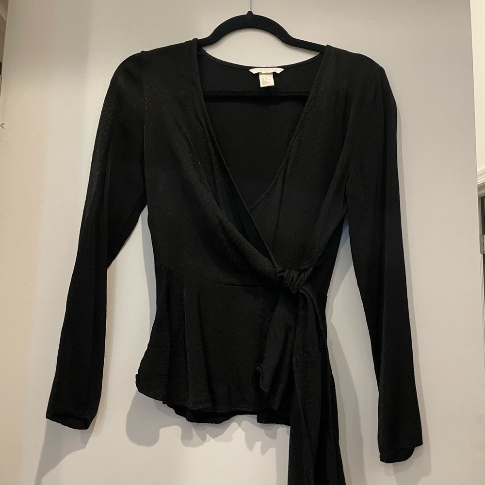 Black Wrap Top